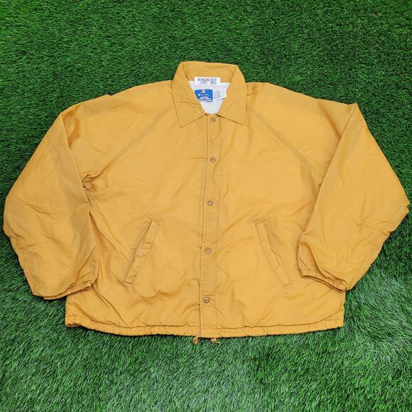 Vintage 1984 Champion Lite Softball Coach Jacket 2XL 28x28 Yellow - Picture 1 of 13